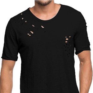 T-shirt Homme Oversize Effet Vieilli Couleur Unie 100% Coton Respirant Délavé à l'Acide Séchage Rapide pour Usage Extérieur - Product Image 5