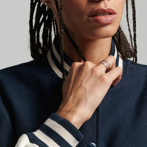 Veste varsity pour femme au style vintage classique, matelassée, coupe-vent, doublure en coton tricoté, tissu polaire, confortable pour tous les jours - Product Image 4