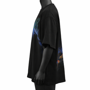 Camiseta Gráfica Extra Grande Personalizada para Hombre, Estilo Vintage, Estampada, de Algodón, Manga Corta, Verano, Moda Casual, con Cuello Redondo - Product Image 4