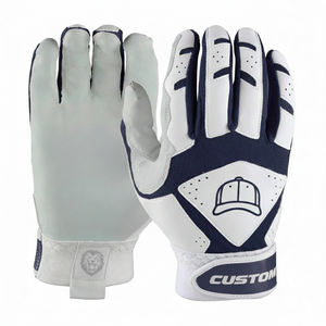 Gants de frappe de baseball et de softball en cuir véritable, prix de gros, absorption des chocs, évacuation de l'humidité, options de couleur personnalisées - Product Image 1