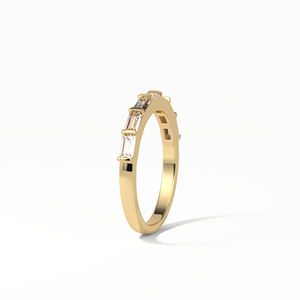 Half Eternity Wedding Band 0.56 TW Baguette Incolore Moissanite Band - Product Image 4