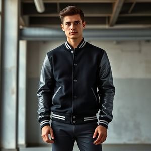 OEM Embroidery <b>Patch</b> Varsity Jacket for Women, Hip Hop Design, Bulk Order, Leather Sleeves, 380 GSM Wool, Direct Factory - Product Image 2