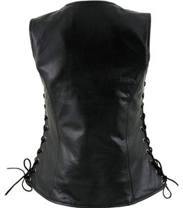 Chaleco de cuero de vaca para motorista, para mujer, de alta calidad - Product Image 5