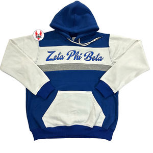 Zeta Phi Beta Sorority Bordado Mujeres Terry Fleece Hoodie | ZPB Sorority Bordado Mujeres Griego Algodón Fleece Hoodies - Product Image 1