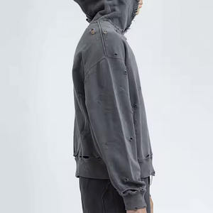 Sweat à capuche surdimensionné personnalisé pour hommes en coton éponge française sweat à capuche de haute qualité pull à capuche pour hommes - Product Image 3