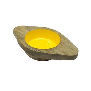 Article décoratif pour la maison arc à soupe en bois résine époxy et corne os finition moderne bols de service produit standard de haute qualité - Product Image 1