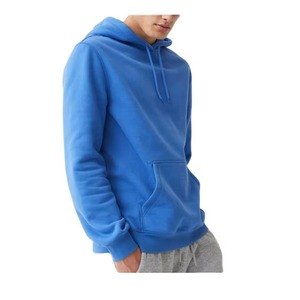 Sweat à capuche d'hiver pour homme en coton 100% uni de haute qualité, logo brodé personnalisé, polaire épaisse, coupe classique, séchage rapide - Product Image 1