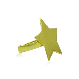 Vintage <b>Statement</b> Brass Gemstone <b>Ring</b> 18K Gold Plated with Claw Inlay Technology Fashionable Stylish for Children Gift Occasions - Product Image 2