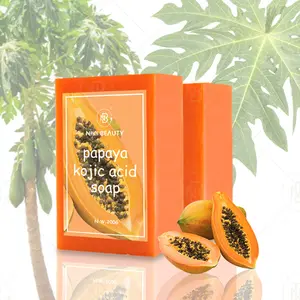 Personalizado Atacado Handmade 200g Ácido Kojic Iluminamento Papaya Kojic Ácido Sabão