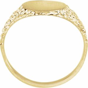 Round Nugget Signet <b>Ring</b> for Men Everyday Wear Dainty <b>Statement</b> Cluster <b>Ring</b> Rhodium Plated with Bezel Setting - Product Image 2