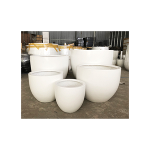 Eco-Friendly Durable <b>Vintage</b> Style Matches Planters Large Outdoor Set 5 Pieces Shape Fiberglass Garden <b>Pots</b> Diverse Styles Home - Product Image 4