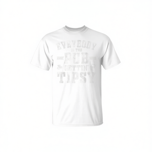 Camiseta unisex con cuello redondo y manga corta para adultos, camiseta para el Día de San Patricio, Everybody In The Pub Gettin Tipsy - Product Image 3