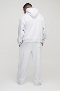 Venta al por mayor de alta calidad 100% algodón hombres chándal personalizado serigrafiado logotipo pesado peso sólido color hip hop hombre chándal - Product Image 4