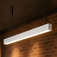 Luminaire suspendu linéaire LED en aluminium pour comptoir de café, 1200 mm, 3000K, dimmable, lumière chaude, moderne, lampe de plafond