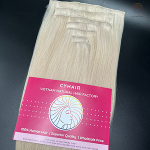 100% Extensions de cheveux vietnamiennes brutes d'un donneur #1001 couleur naturelle droite 50 Cm SDD Extensions pince à cheveux de bonne qualité - Product Image 2