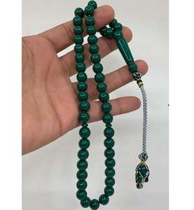 Rosario de oración Tesbih multicolor hecho a mano al por mayor, cuentas de 10 mm, 45 cuentas de resina azul, borlas de aleación, regalo islámico, Misbaha musulmana - Product Image 4