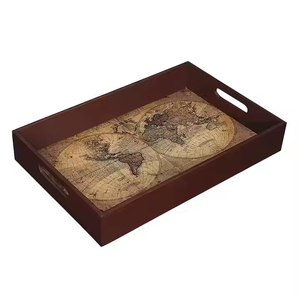 Plateau le plus durable pour le service des aliments Multi Chakra Plateau de service en bois de bambou le plus solide pour exposer les fruits et légumes Plateau fait main - Product Image 3