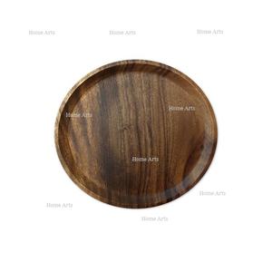 Plaque de chargeur en bois de conception tendance plaque d'exposition de taille personnalisée de forme ronde pour un restaurant et un hôtel - Product Image 3