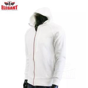 2024 New Arrival Custom Logo <b>Zip</b>-<b>up</b> Men's Fleece Hoodie <b>Jacket</b> Comfortable Solid Pattern in Different Colors by Elegant Sports - Product Image 5
