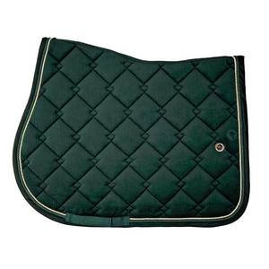 Tapis de selle tout usage matelassé en coton vert noir/Sottosella/Schabracken / Selleria / Undersaddle / Numnah / zadeldekje - Product Image 6
