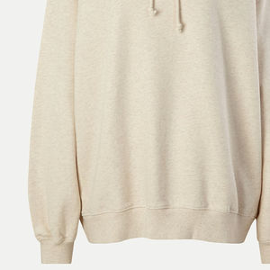 100% coton biologique hommes pull à capuche régulier doux-brossé polaire intérieur côtelé poignets grande taille sweats à capuche sweats - Product Image 5