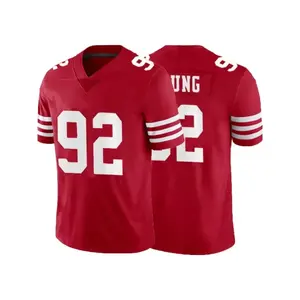 American Football Uniform Pakistan Breathable Embroidery Chrome Letters Personalized Plus Size Team Jerseys - Product Image 5
