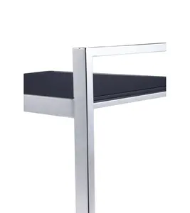 Chariot de service industriel de luxe en céramique écologique, motif végétal noir et or, fait main, élégant, pour traiteur et bar - Zahid Exports - Product Image 6