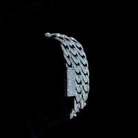 VVS Diamant Argent Sterling 925 Glacé Cubain Lien Chaîne Hip Hop Bijoux Cadeau