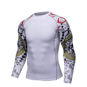 Alta calidad Super elástico BJJ Jiu Jitsu Rash Guard camisa de compresión personalizada MMA Rashguards fabricado por alta calidad - Product Image 2