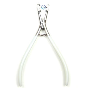 Pince à extensions de cheveux en acier inoxydable avec poignée orange, 6 mm, outil à micro-perles pour la formation de capsules, outils professionnels de salon - Product Image 5