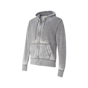 Best Quality Men's Fashion Acid Wash Hoodie New Design Zipper Hoodie Made Pakistan Fleece <b>Fabric</b> Printed Pattern Hooded Collar - Product Image 2