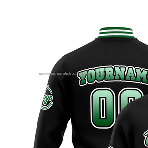 Premium Wool Varsity <b>Jacket</b> with Leather Sleeves Custom Embroidery High-End Varsity Coat for <b>Men</b> - Product Image 3