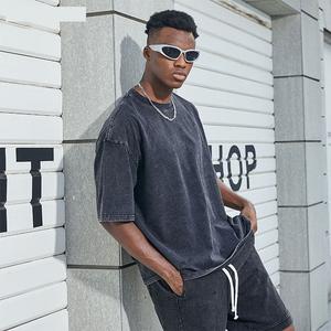 Camiseta de algodón 100% antiarrugas definitiva, suave, cómoda, alta de calle, nuevo lavado de algodón, manga corta, ajuste holgado, patrón estampado - Product Image 5