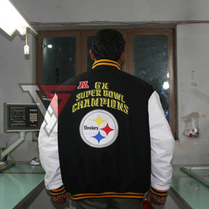 High Quality Custom Wool Leather Sleeves Letterman <b>Jacket</b> Customize Embroidered Any Color Varsity <b>Vintage</b> <b>Jacket</b> - Product Image 3