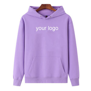 Sudaderas con capucha de algodón de manga larga de color sólido informales de lana lisa con logotipo personalizado más vendidas a precios muy razonables - Product Image 1