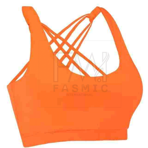 2025 soutien-gorge de sport une pièce 100% coton pour les femmes Gym course entraînement pour Logo personnalisé Fitness respirant couleur unie - Product Image 3