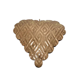 Vente en gros en vrac Décoration de Noël en fer métallique Coeur mural suspendu Ornement mural fini en cuivre pour la décoration de la maison - Product Image 1