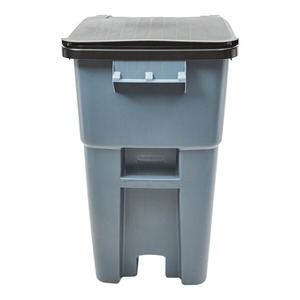 ถังขยะทรงสี่เหลี่ยมมีล้อพร้อมฝาปิด Rubbermaid FG9W2700GRAY BRUTE ขนาด 50 แกลลอน สีเทา - Product Image 4