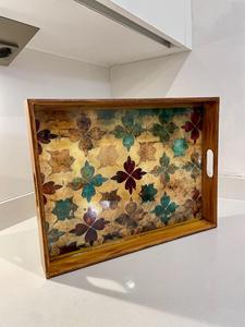 Plateau de service en bois MDF avec revêtement émaillé, design, hôtels et restaurants, articles de cuisine, plateau de table, haute qualité - Product Image 4