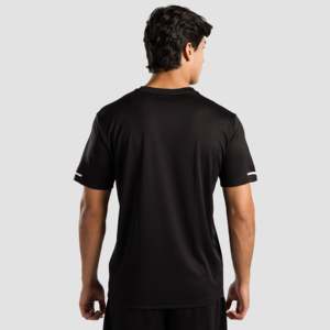 T-shirt en tricot noir uni Move Max 300 grammes, impression sérigraphique personnalisée et étiquette personnalisée - Product Image 2
