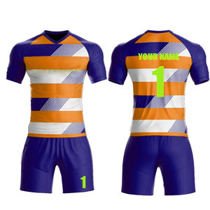 Tenue de football unisexe de haute qualité respirante, nom de l'équipe personnalisé, logo de couleur, 100% polyester, ensembles automne-été - Product Image 6