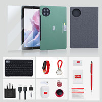 C idea Factory 10 pulgadas Tablet Android 12 Quad Core Pantalla LCD WIFI Tableta barata para adultos con teclado Stylus (verde)