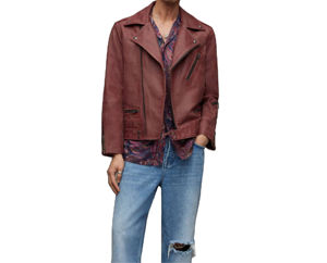 Chaqueta de cuero ajustada para hombre nueva llegada abrigo estilo motocicleta personalizado al por mayor en línea con cuello levantado de cuero natural - Product Image 3