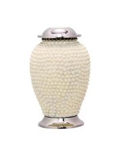 Eco-Friendly Aluminium Adult Cremation Urn Engraved <b>Art</b> Deco Design Large Size Ashes Keepsake for Beloved Ones Funeral Memorial - Product Image 1