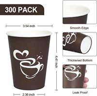 Impression de logo personnalisé Gobelets en papier écologiques de 4oz 8oz 12oz pour le café et le thé Conception d'icônes à paroi unique pour le bureau