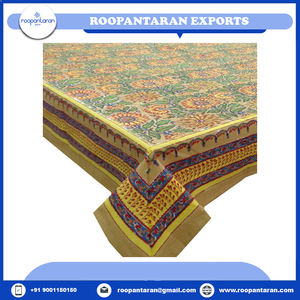 Lo último en mantel Jacquard elegante para mesa de comedor, bloque de mano impreso, Algodón puro, artesanía atemporal, precio bajo, venta - Product Image 2