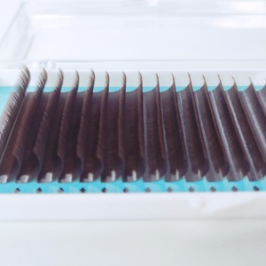 Elfa Ombre ต่อขนตาทำมือขนตาธรรมชาติเส้นใย HY lon D ผสม0.10 8-15 Ombre สีเขียว oem/odm สำหรับการส่งออก - Product Image 4