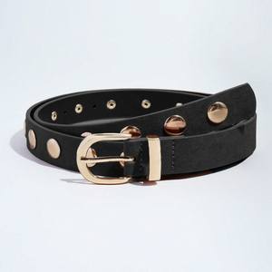 Ceinture en cuir PU à clous et boucle, ceinture en jean à rivets, ceinture rock en métal, ceinture punk à clous, ceinture noire à œillets - Product Image 2