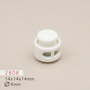 Verrou de cordon en plastique ABS sans nickel, à trou simple ou double, avec ressort, type XB-52, vente en gros d'usine, personnalisation acceptée #   Cordon de serrage - Product Image 4