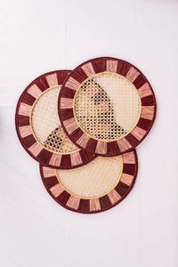 Posavasos Rústicos Hechos a Mano con Fibra de Rafia para Café, Té, Vino, Bebidas, Mesa de Comedor, Sala de Estar, Decoración Bohemia - Product Image 1